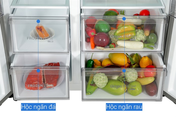 Tủ Lạnh Toshiba Inverter 568 Lít Side By Side GR-RS755WIA-PGV(22)-XK